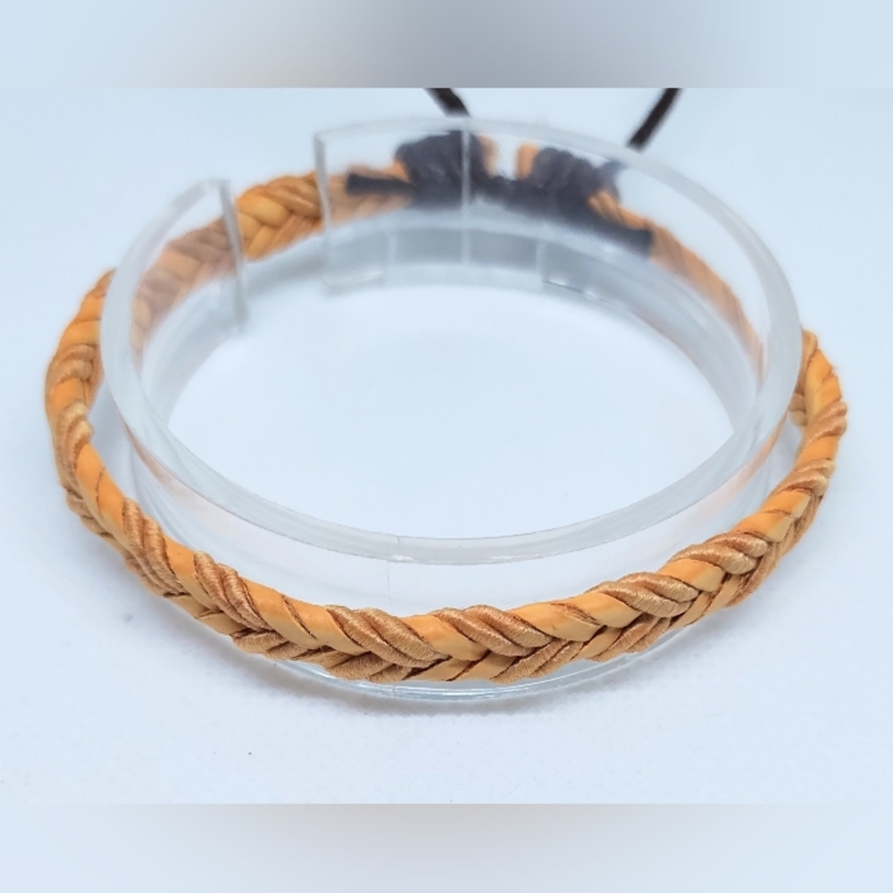Men's Bracelet‎ Leather Braided Brown New f79